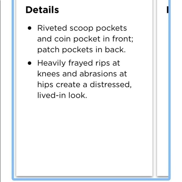 Old Navy Power Straight Distressed Jeans 8 Jeans for Boots Closet Staple Winter - Picture 12 of 16